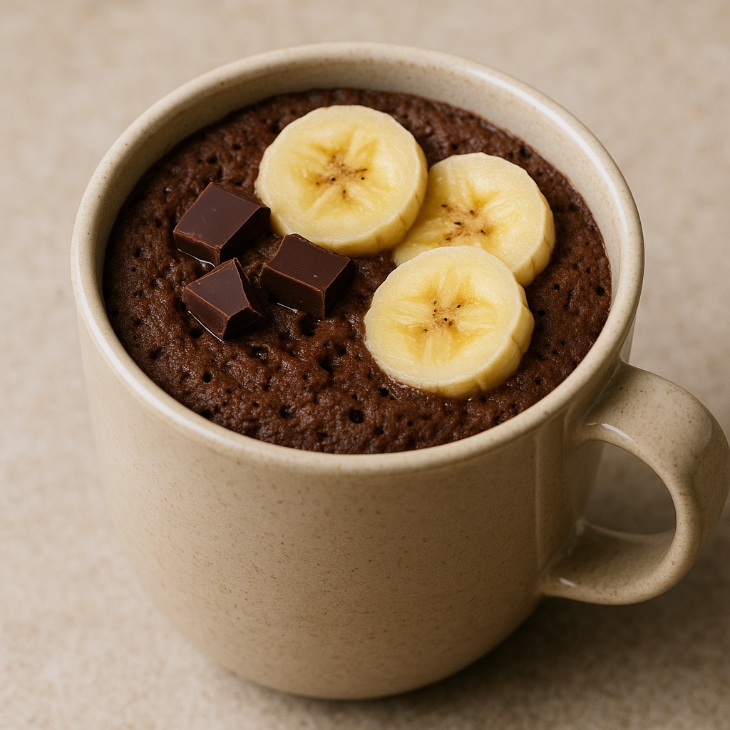 Chocolade–banaan mugcake