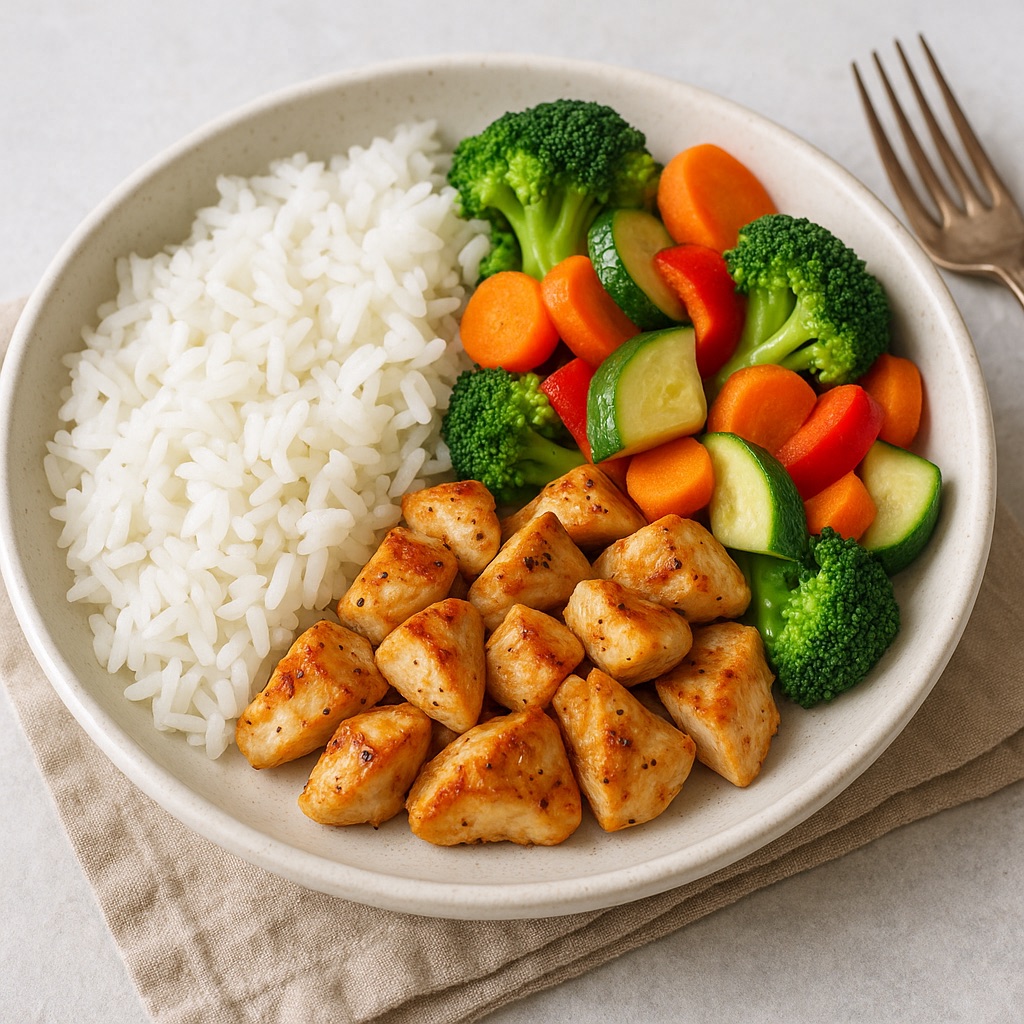 Kip met rijst en groenten