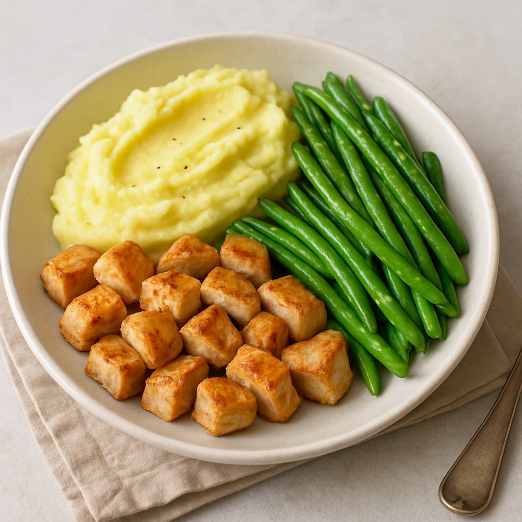 Kalkoen met puree & boontjes