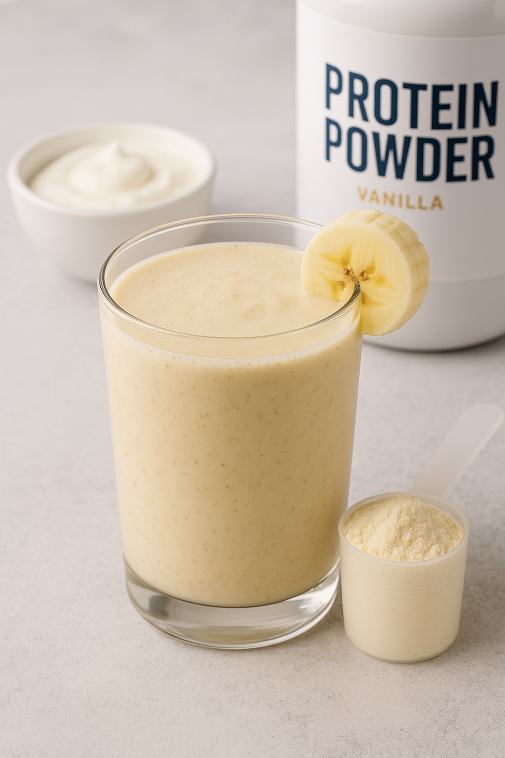 Smoothie snack – Banaan, proteïne & yoghurt