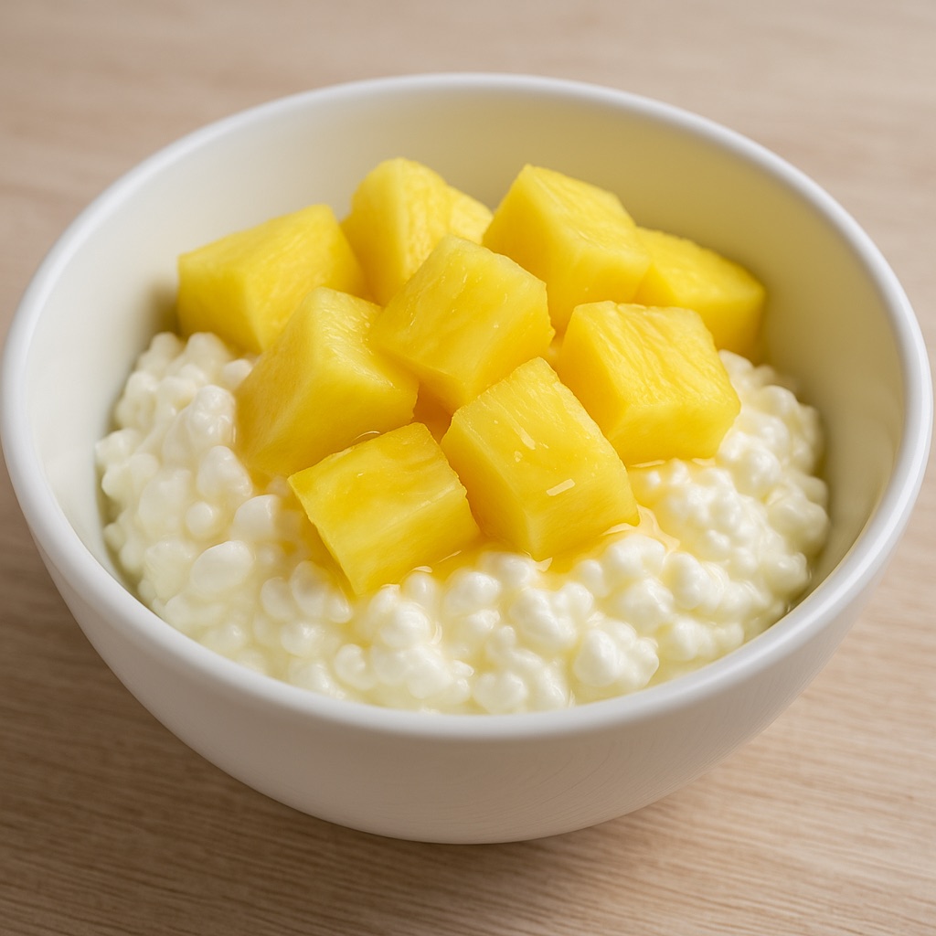 Cottage cheese met ananas
