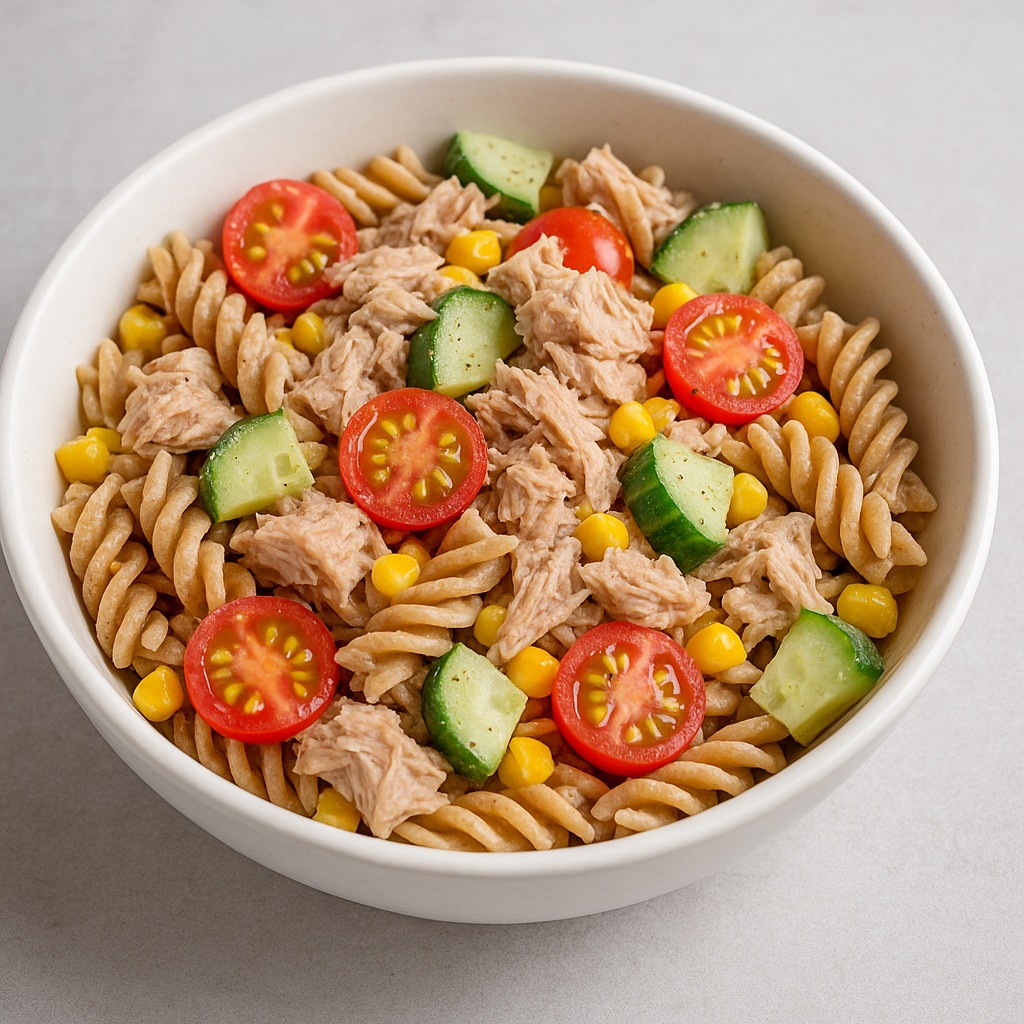 Koude pastasalade met tonijn